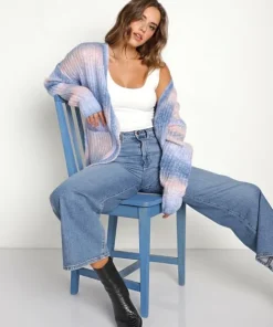 For Love & Lemons Knits>For Love & Lemons Celeste Cardigan Blue