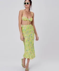 For Love & Lemons Skirts>For Love & Lemons Dubois Midi Skirt Freedom Floral