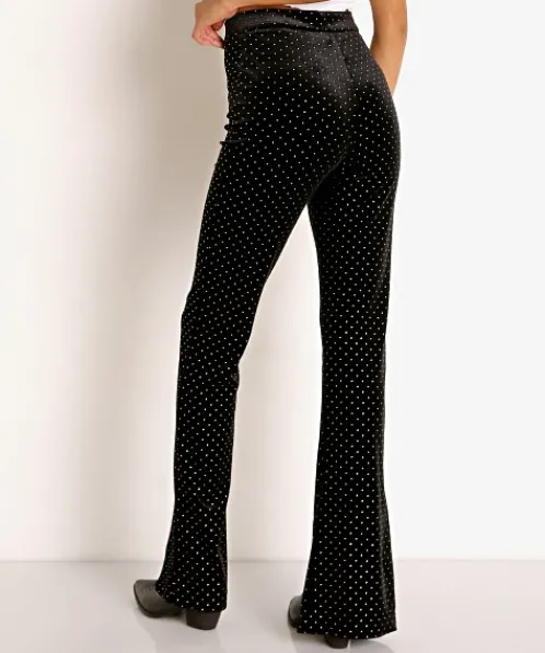 For Love & Lemons Pants>For Love & Lemons Larissa Flare Pant Black