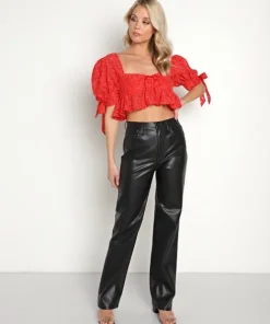 For Love & Lemons Tops>For Love & Lemons Lelia Top Red