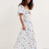 For Love & Lemons Dresses>For Love & Lemons Lexy Maxi Dress White Floral