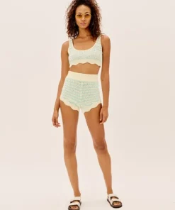For Love & Lemons Shorts>For Love & Lemons Lizzy Stripe Knit Short Mint