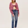 For Love & Lemons Knits>For Love & Lemons Maude Cardigan Magenta