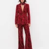 For Love & Lemons Jackets>For Love & Lemons Penny Blazer Red