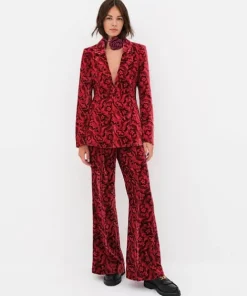 For Love & Lemons Jackets>For Love & Lemons Penny Blazer Red