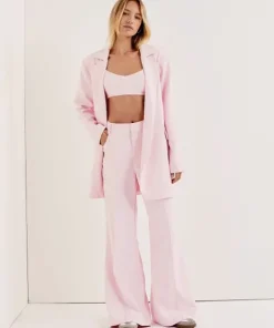For Love & Lemons Tops>For Love & Lemons Shannon Crop Top Light Pink