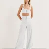 For Love & Lemons Tops>For Love & Lemons Skyler Crop Top Blue