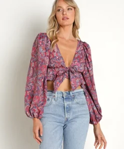 For Love & Lemons Tops>For Love & Lemons Tonya Crop Top