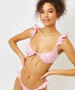 Frankie's Bikinis Bikinis>Birdie Bikini Top Love Pink