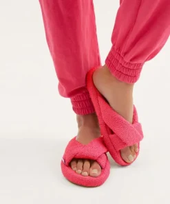 Frankie's Bikinis Slippers>Juna Terry Slide Slipper Rosewood