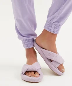 Frankie's Bikinis Slippers>Juna Terry Slide Slipper Lilac