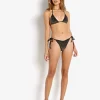 Hunza G Bikinis>Carmen Bikini Set Black Lurex