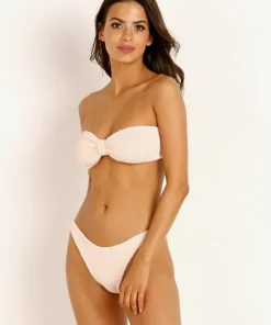 Hunza G Bikinis>Crinkle Jean Bikini Set Nude