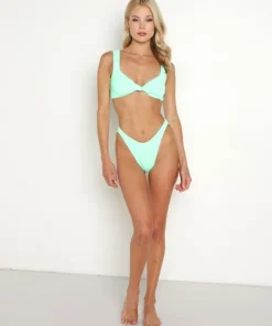 Hunza G Bikinis>Crinkle Juno Bikini Lime