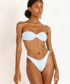 Hunza G Bikinis>Jean Bandeau Bikini Set Baby Blue