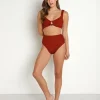 Hunza G Bikinis>Nadine Bikini Set Metallic Chestnut