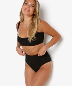 Hunza G Bikinis>Nile Thema High Waist Bikini Set Black