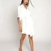 idle Robes>The Short Robe with Hair Tie Silky White