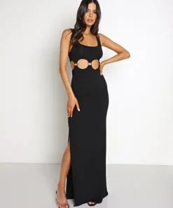 Indah Dresses>Avien Maxi Ring Dress Black