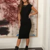 Indah Dresses>Body Scorpio Midi Dress Black
