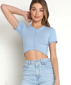 Indah Tops>Chi Baby Tee Ocean Eyes
