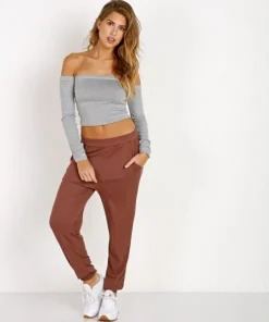 Indah Tops>Cider Strapless Rib Crop Top
