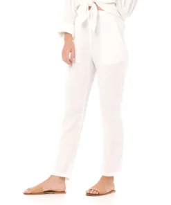 Indah Pants>Cypress Solid Simple Pant Ivory