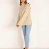 Indah Knits>Denali Oversize Turtleneck Bisque