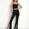 Indah Pants>Eden Solid Princess Split Front Pant Black