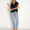 Indah Tops>Eliza Button Up Shirt Black