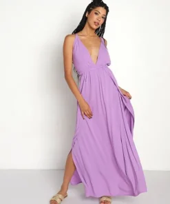 Indah Dresses>River Triangle Maxi Violet