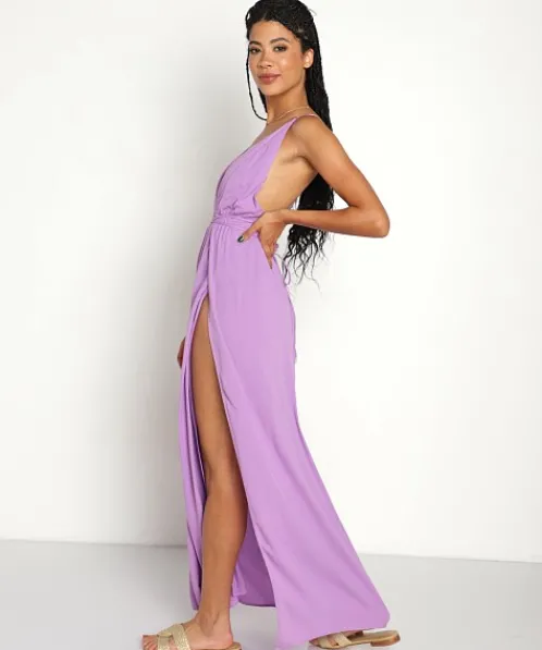 Indah Dresses>River Triangle Maxi Violet