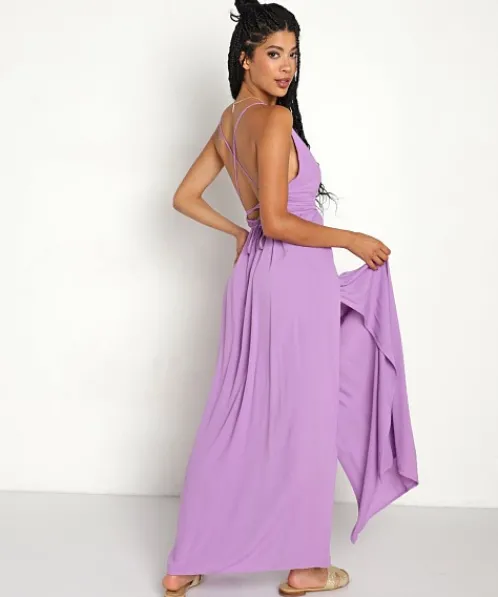 Indah Dresses>River Triangle Maxi Violet