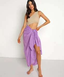 Indah Cover Ups>Sarong Violet