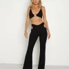 Indah Tops>Tansy Solid Triangle Bra Black
