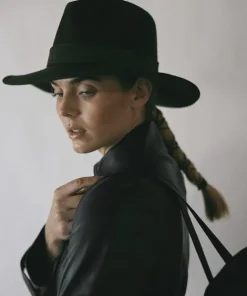 Janessa Leone Accessories>Auggie Packable Wool Hat Dark Olive
