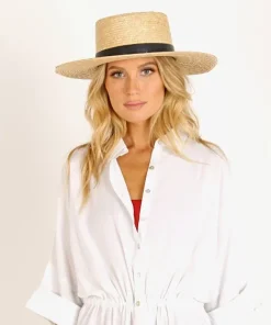Janessa Leone Accessories>Klint Hat Natural
