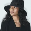 Janessa Leone Accessories>Lynda Packable Hat Black