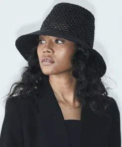 Janessa Leone Accessories>Lynda Packable Hat Black