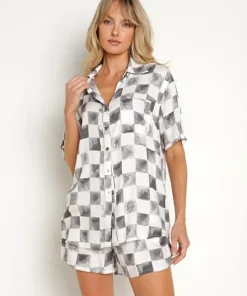 Jen's Pirate Booty Tops>Ocean Front Kapalua Mens Shirt Silver Check