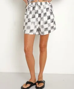 Jen's Pirate Booty Shorts>Ocean Front Kula Shorts Silver Check