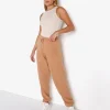 Joah Brown Pants>Oversized Jogger Terracotta French Terry