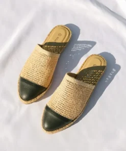Kaanas Sandals | Flats>Palau Fishnet Mule Espadrille Custard