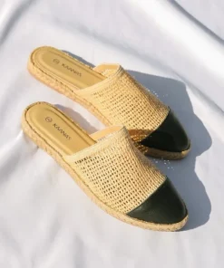 Kaanas Sandals | Flats>Palau Fishnet Mule Espadrille Custard