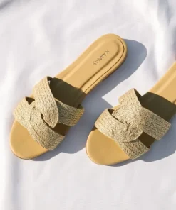 Kaanas Sandals | Flats>Santorini Metallic Infinity Sandal Gold