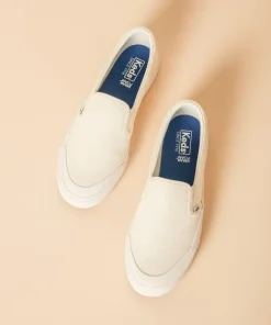 Keds Sneakers>Crew Kick 75 Slip On Canvas Sneaker White