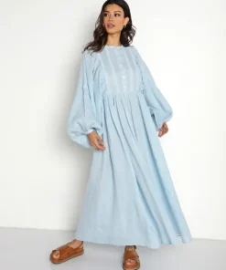 Kinga Csilla Dresses>Mascali Dress Blue Linen