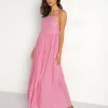 Kinga Csilla Dresses>Vale Capri Stripe Midi Dress Loom Stripe