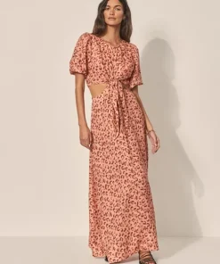 KIVARI Dresses>Dylan Cutout Maxi Dress Dylan Leopard