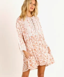 KIVARI Dresses>Florence Babydoll Long Sleeve Mini Dress